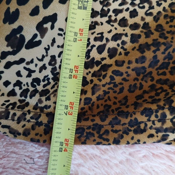 Vintage Byer Too Animal Print Side Slit y2k Mini Dress Size Large - Picture 10 of 12